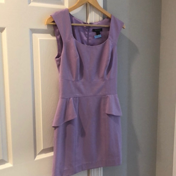 lilac peplum dress